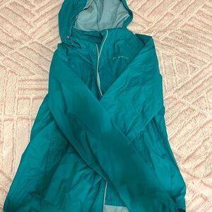 Columbia raincoat, color: teal
